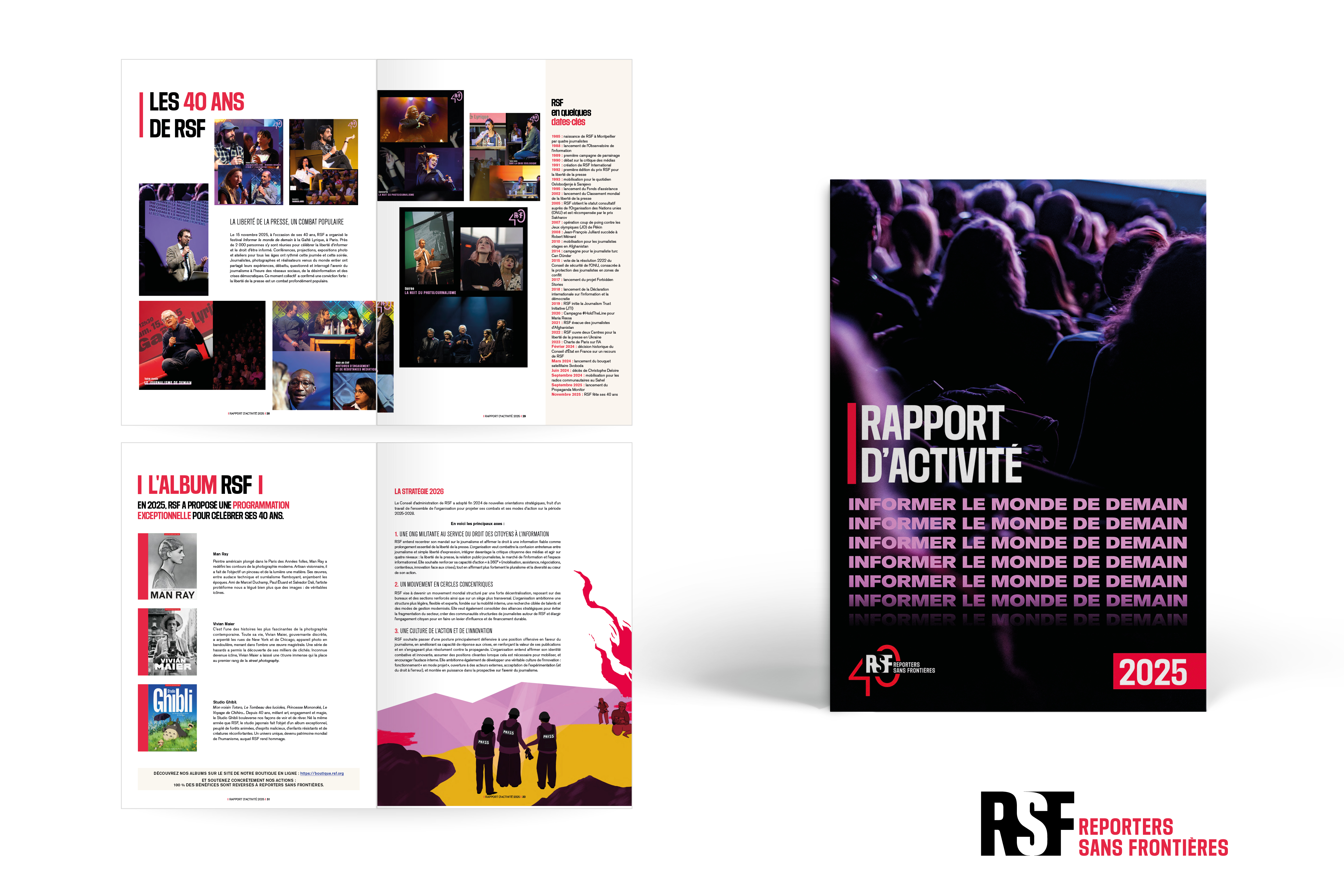 Création du rapport d'activité 2025 / Client : RSF