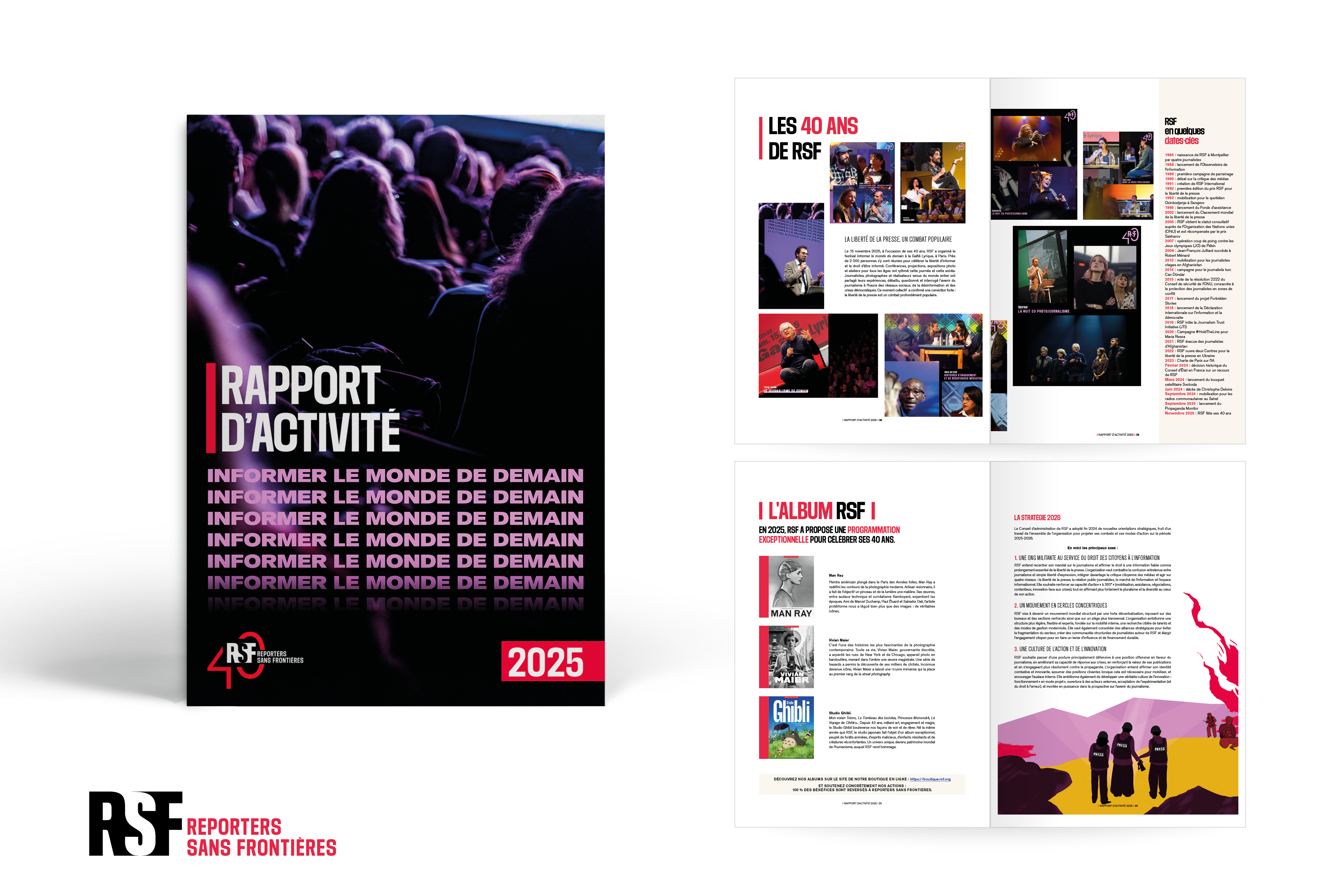 Création du rapport d'activité 2025 / Client : RSF